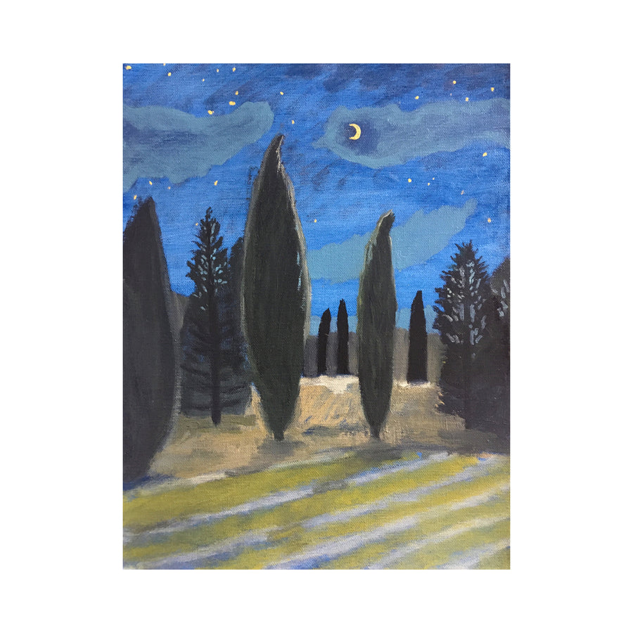 Cypresses at Night #1